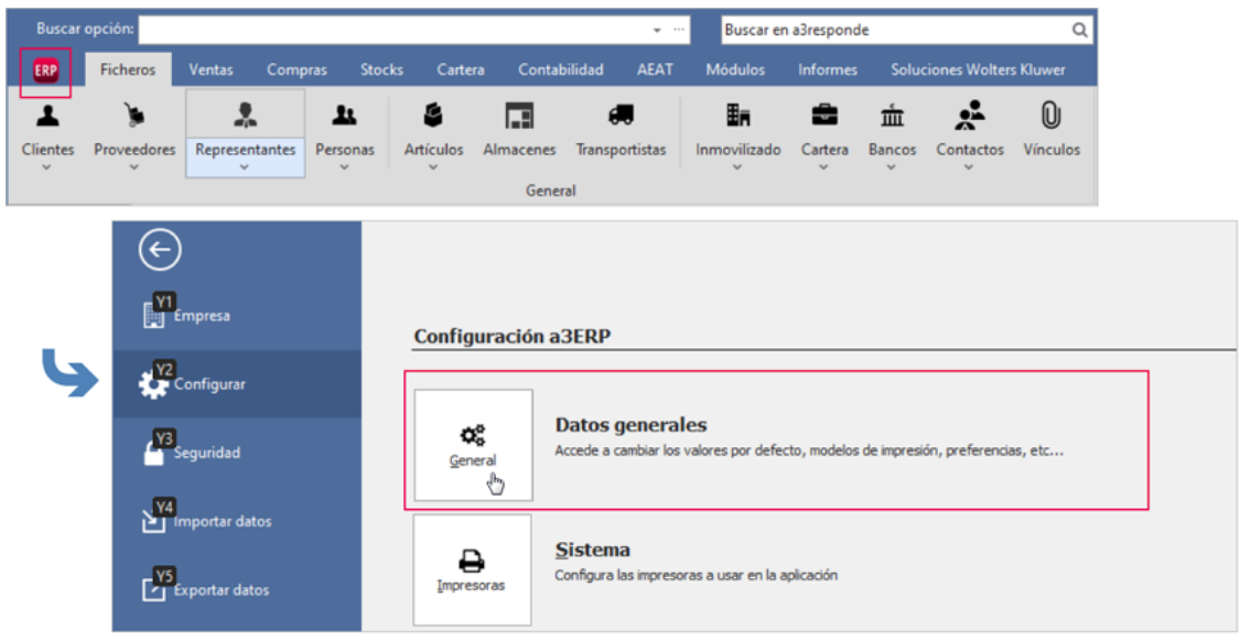 configuracion datos generales
