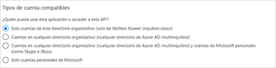 tipos de cuenta compatibles