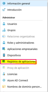 registros de aplicaciones