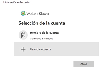seleccionar cuenta