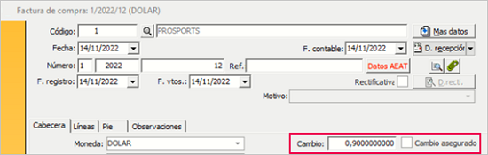 cambio asegurado