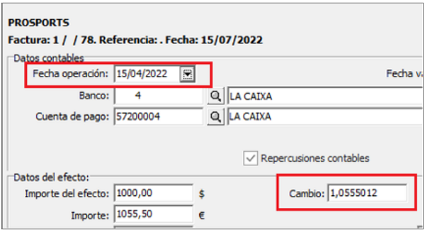 Pago en cartera