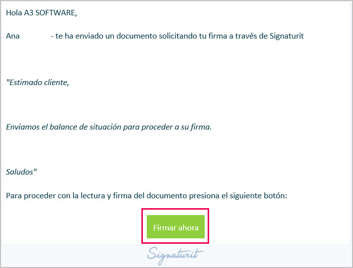 mail para firmar