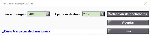 Traspasar agrupaciones