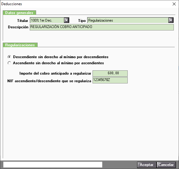 DF Regularizaciones cobro anticipado