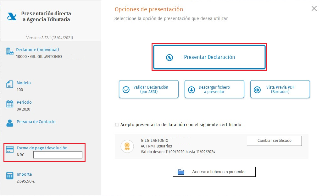 PDA Presentacion con adeudo en cuenta NRC
