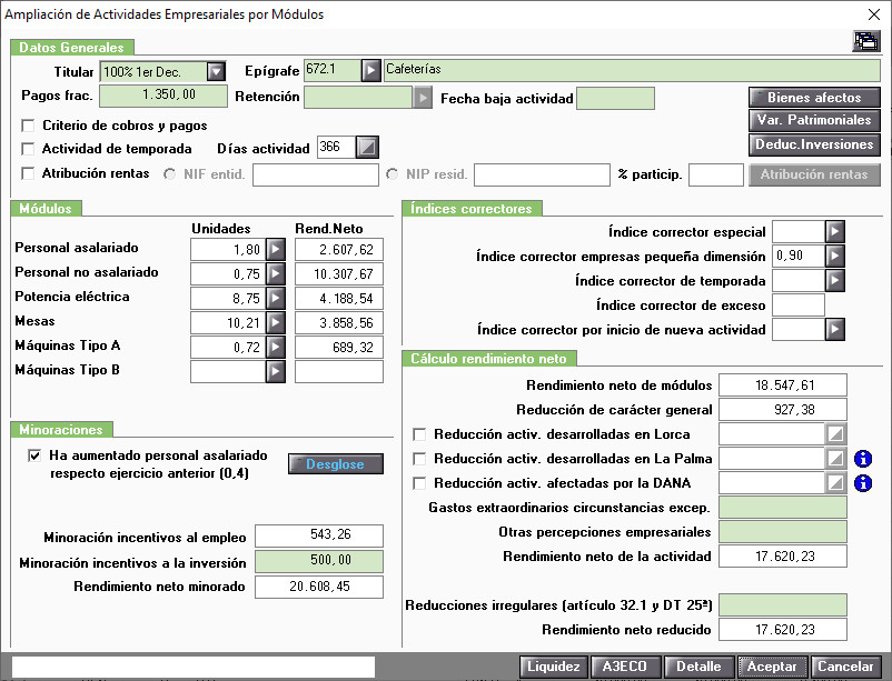 Ampliacion de Actividades Empresariales por Modulos