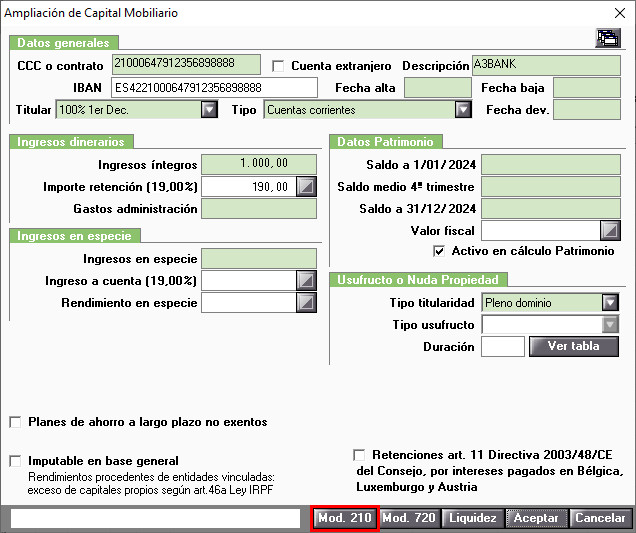 Datos económicos