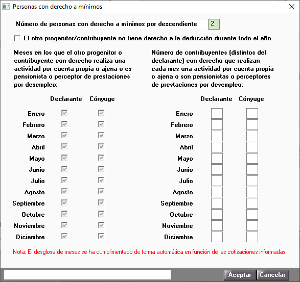 Personas con derecho a minimos