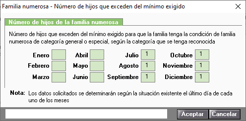 DF Familia Numerosa Numero de hijos que exceden del minimo exigido
