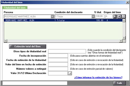 Titularidad del bien
