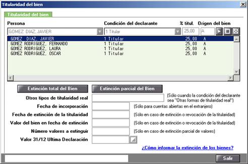 Titularidad del bien
