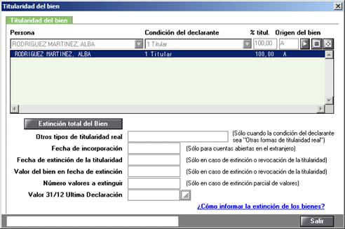 Titularidad del bien
