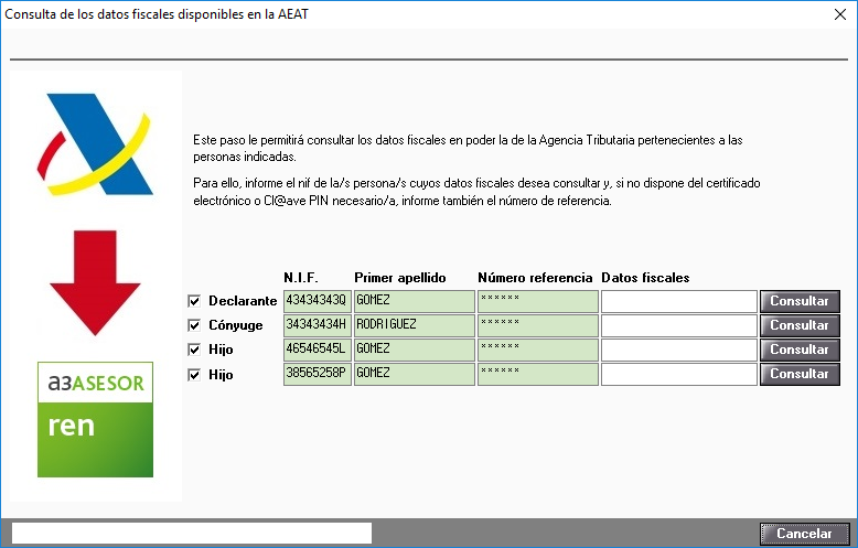 Consulta de los datos fiscales disponibles en la AEAT
