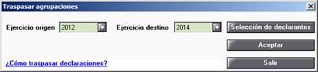 traspasar agrupaciones