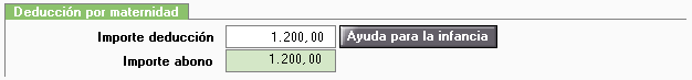 DM Deduccion por maternidad