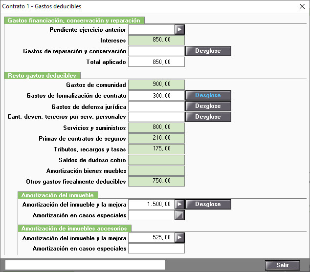 IA Desglose Gastos deducibles