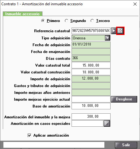 IA Referencia catastral vinculada desvincular
