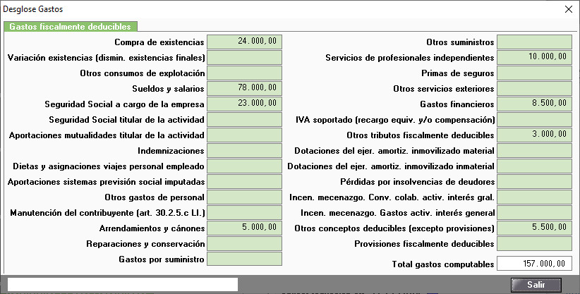 PD Desglose de gastos deducibles