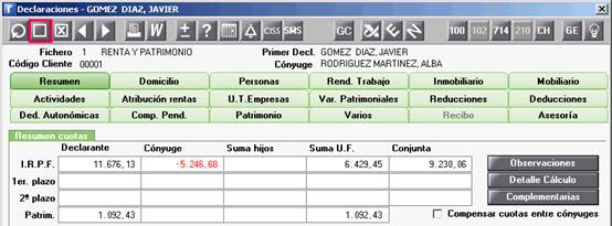 Alta de declarante