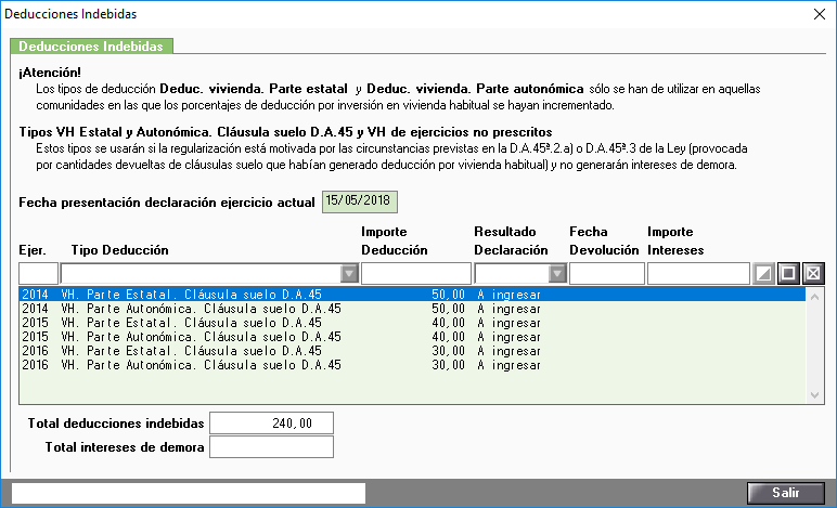 Deducciones Indebidas Clausula Suelo General
