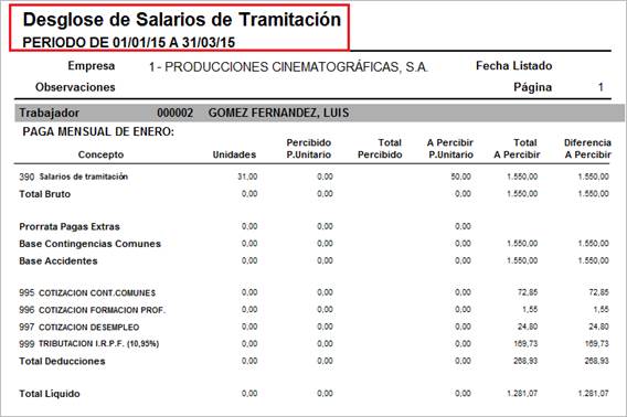 desglose salarios tramitacion