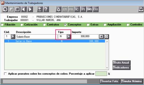 concepto tipo n