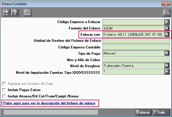 Enlace Contable con Fichero ASCII