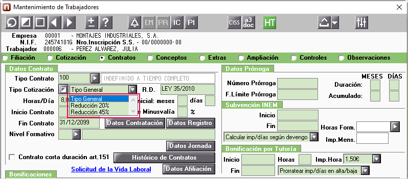 contrato empleada hogar