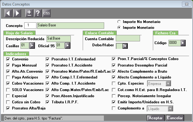 quitar parcialidad nominas