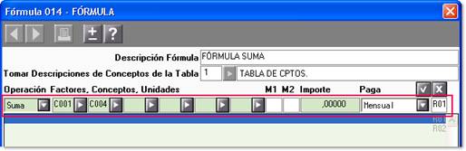 operaciones al crear una formula de calculo