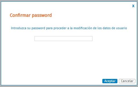 Confirmar password