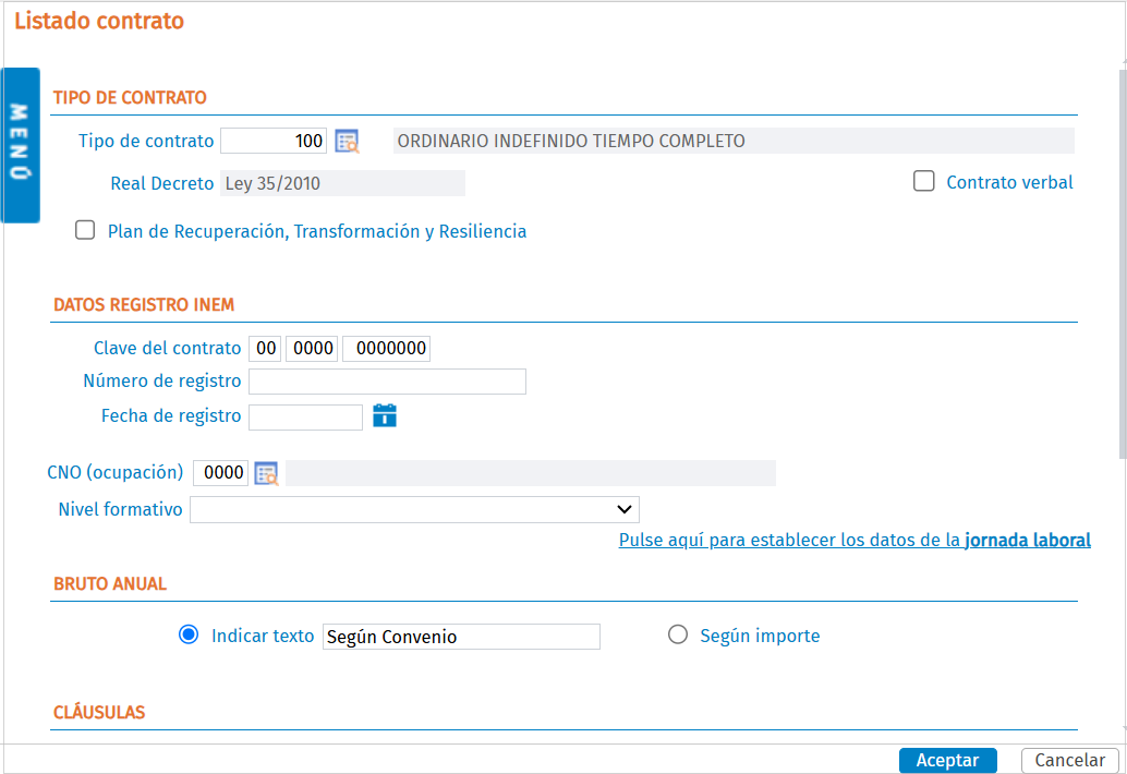 listado contrato