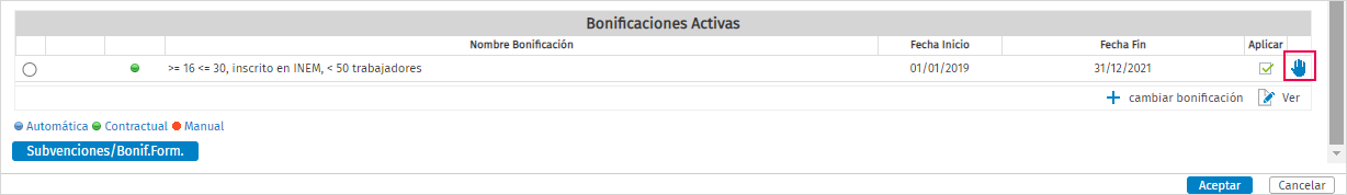 bonificacion manual