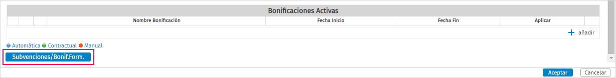 subvenciones bonificacion formacion