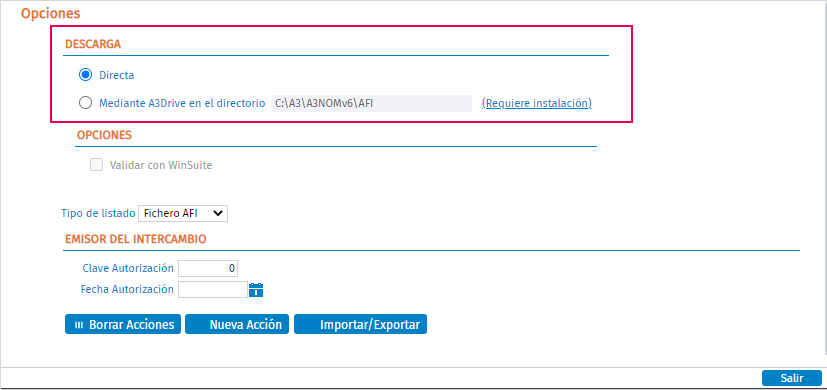 opciones descarga afiliacion