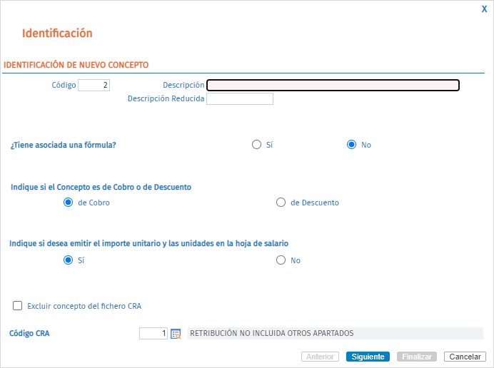 alta nuevo concepto