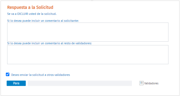 enviar la solicitud