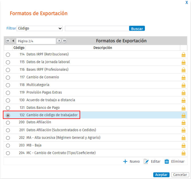 cambio codigo trabajador