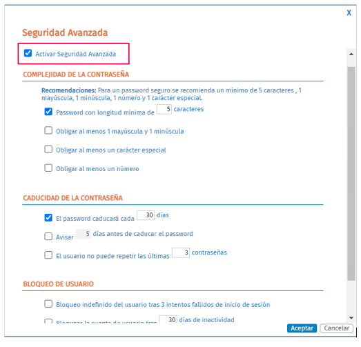 seguridad avanzada