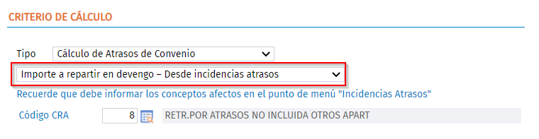 importe a repartir desde incidencia