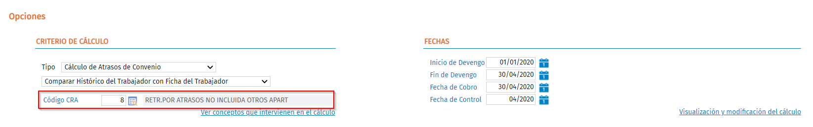 codigo cra atrasos