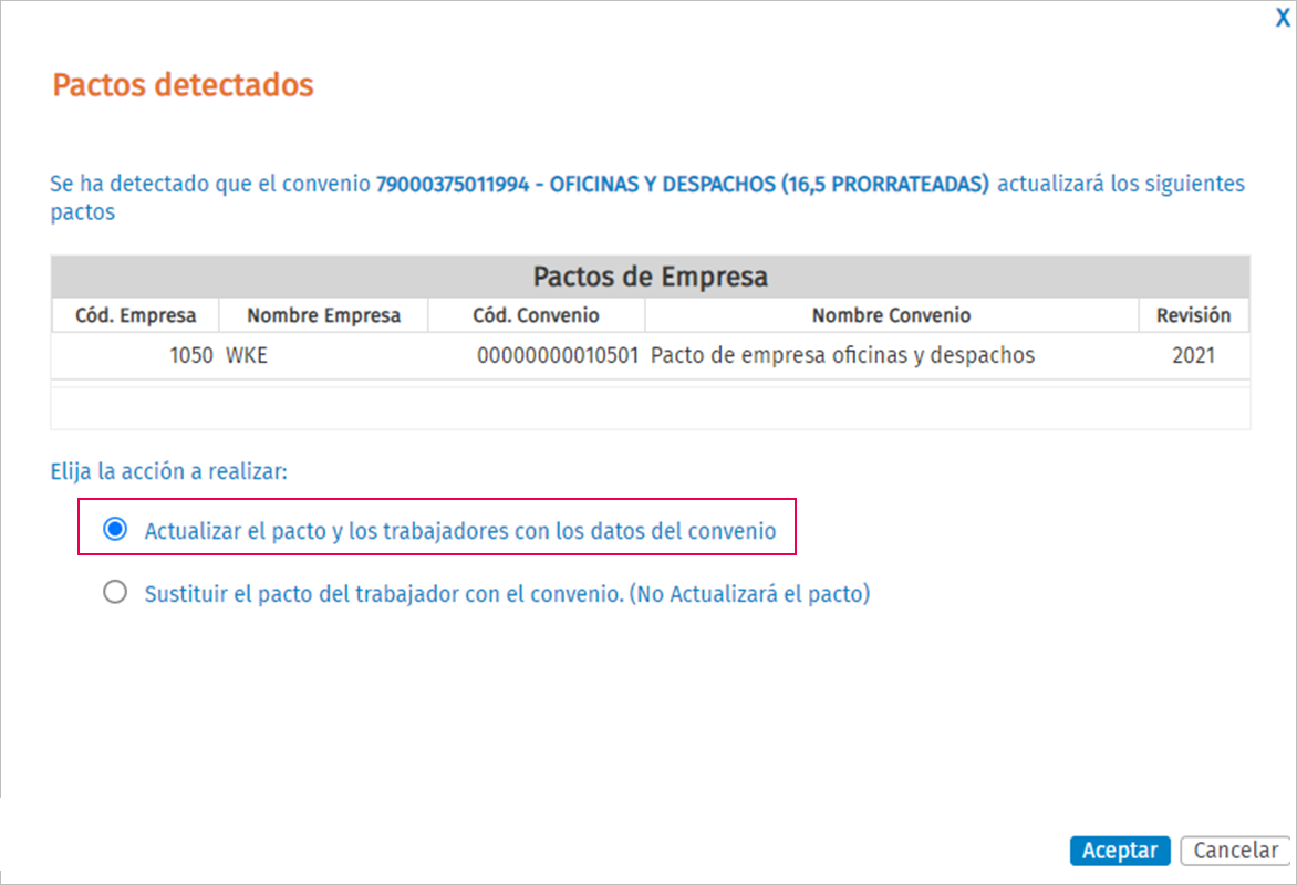 Actualizar el pacto y los trabajadores