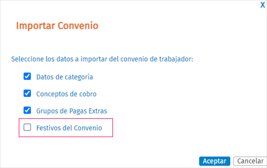 festivos del convenio