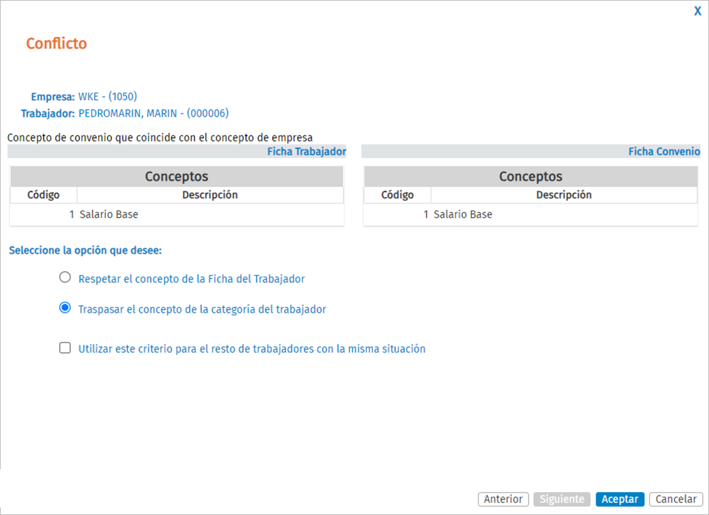 Traspasar el concepto de la categoría del trabajador