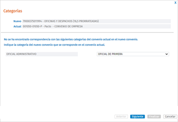 Categoría traspasada