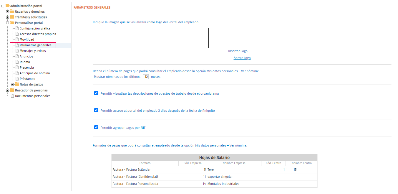 parametro portal
