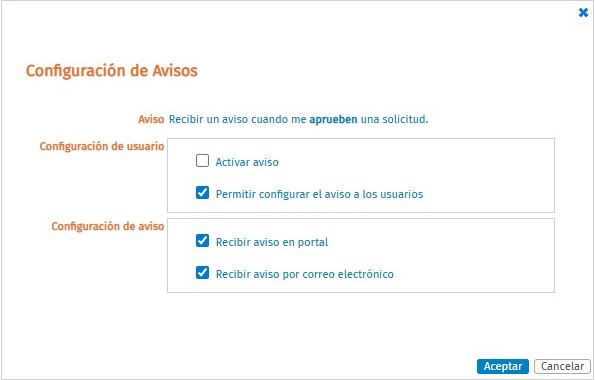Cuándo recibir un aviso