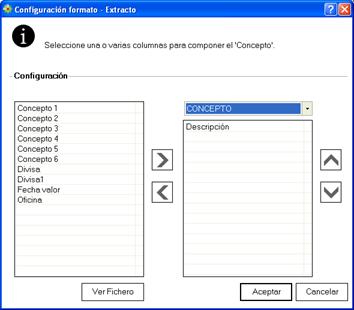 Configuración de las columnas