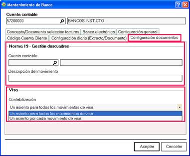 Configuración de documentos pantalla